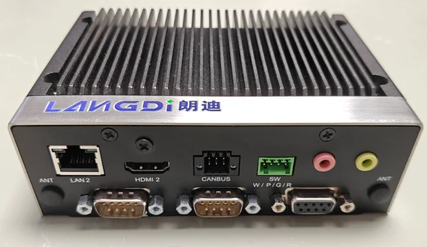 LDRTDaq-m1 controller — front panel with LAN, HDMI, CAN bus and serial connectors